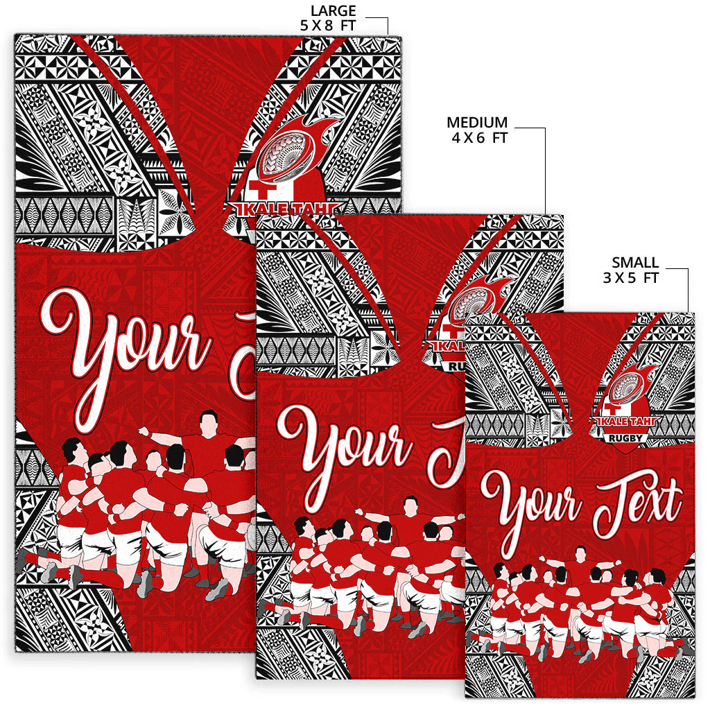 (Custom Personalised) Tonga Rugby Ikale Tahi Sipi Tau Area Rug - LT2 - Polynesian Pride