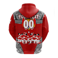 Custom Tonga Rugby Ikale Tahi Sipi Tau Hoodie LT2 - Polynesian Pride