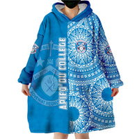 (Custom Personalised) Apifoou Tonga College Tongan Ngatu Pattern Wearable Blanket Hoodie LT14 - Polynesian Pride