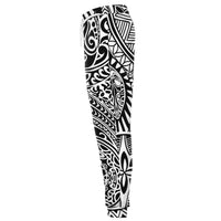 Polynesian Hawaiian Style Tribal Tattoo White Joggers - Polynesian Pride