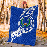 (Custom Personalised) Pohnpei Blanket - Micronesia Pride Blue - LT12 - Polynesian Pride