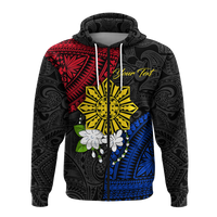 Custom Philippines Sampaguita Filipino Sun Hoodie LT12 - Polynesian Pride