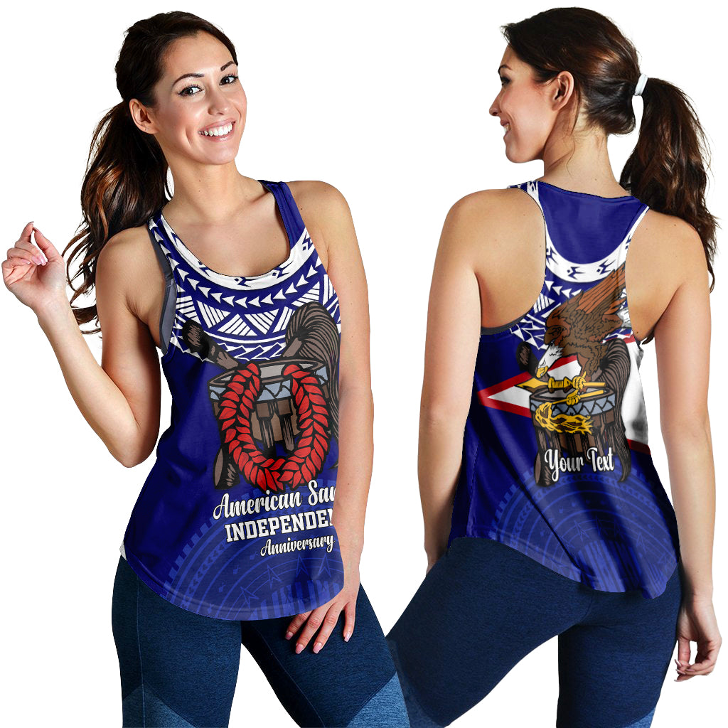 Custom American Samoa Independence Anniversary Pride Women Tank Top - LT12 Women Tank Top Blue - Polynesian Pride
