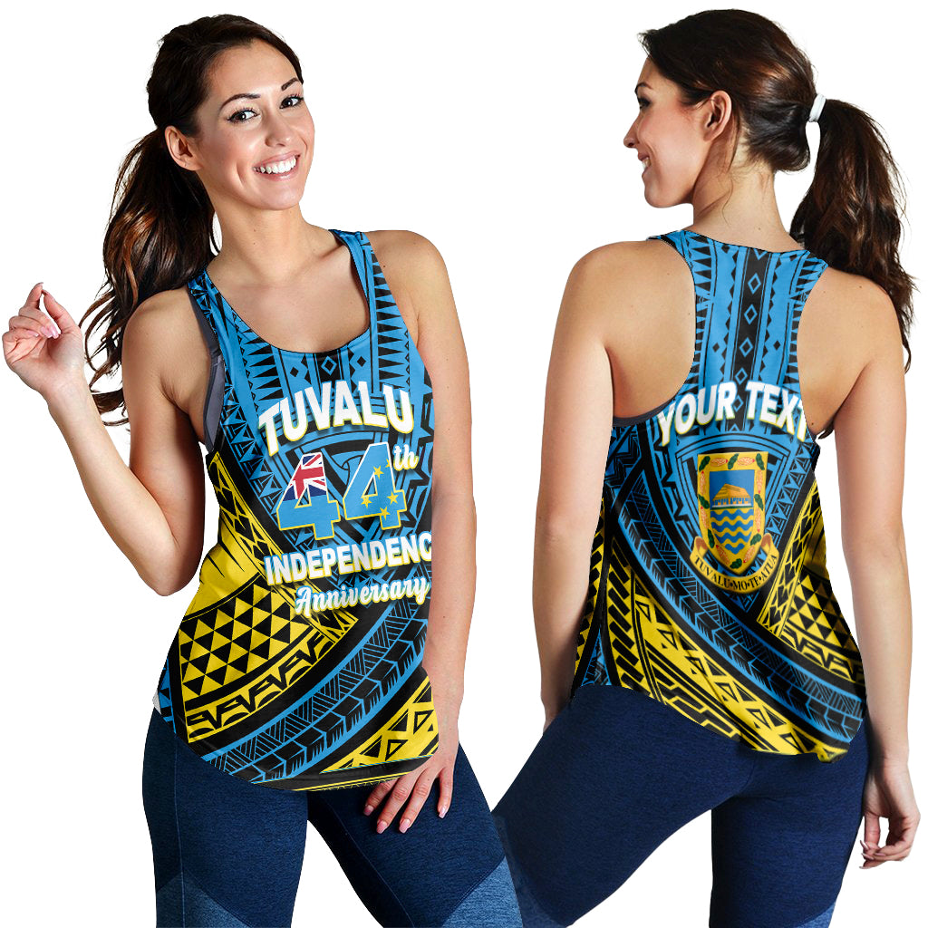 (Custom Personalised) Tuvalu Women Tank Top 44th Independence Anniversary - Tribal Pattern - LT12 - Polynesian Pride