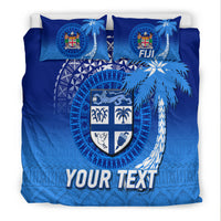 (Custom Personalised) Fiji Tapa Tribal Coconut Tree Bedding Set - LT12 - Polynesian Pride