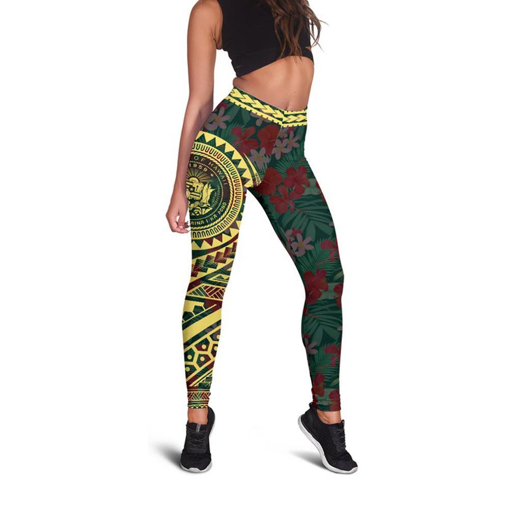 Hawaii Seal Leggings (Gold) A6 - Polynesian Pride