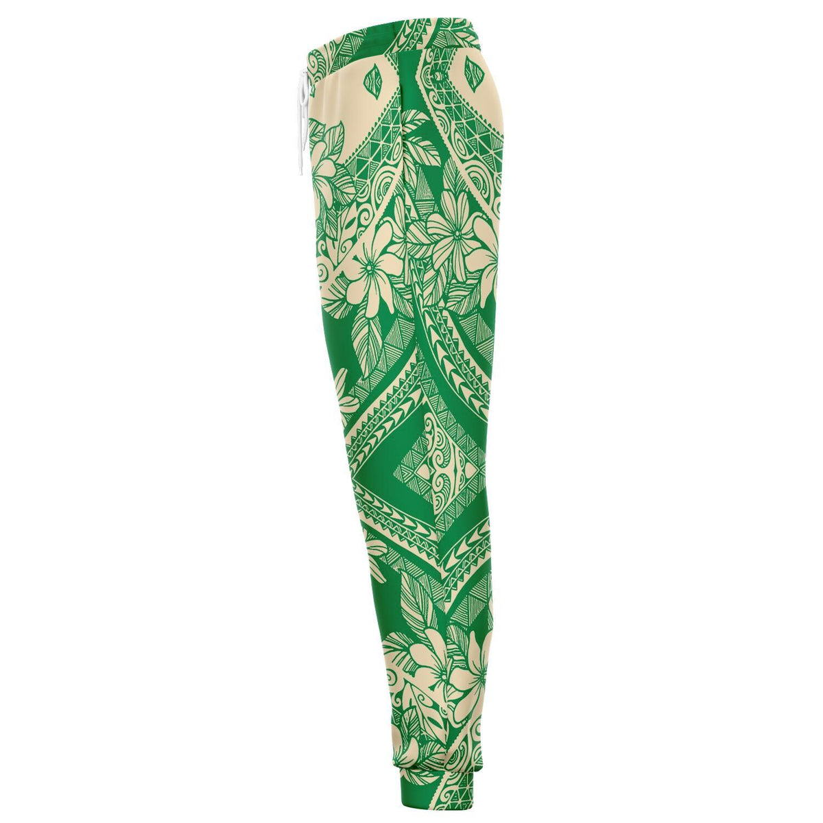 Polynesian Plumeria Mix Green Joggers - Polynesian Pride