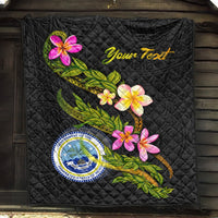 Federated States Of Micronesia Polynesian Custom Personalised Quilt - Plumeria Tribal - Polynesian Pride