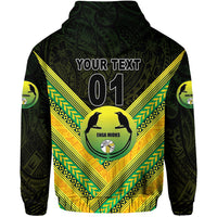 Custom Papua New Guinea Enga Mioks Zip Hoodie Rugby Original Style Black, Custom Text and Number LT8 - Polynesian Pride