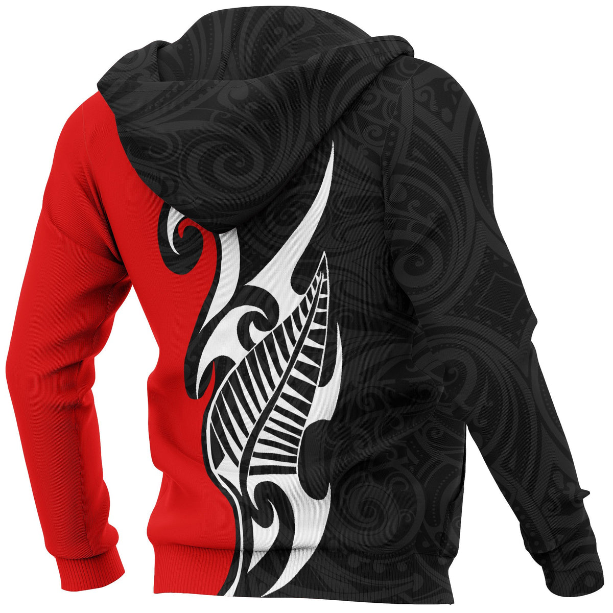 Aotearoa Silver Fern Maori Zip Hoodie - Polynesian Pride