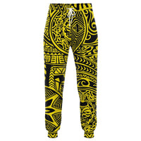 Polynesian Hawaiian Style Tribal Tattoo Yellow Joggers Unisex Yellow - Polynesian Pride