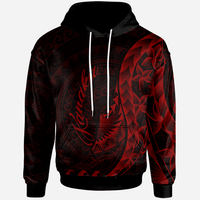 Kanaka Hoodie Polynesian Pattern Style Red Color Unisex Red - Polynesian Pride