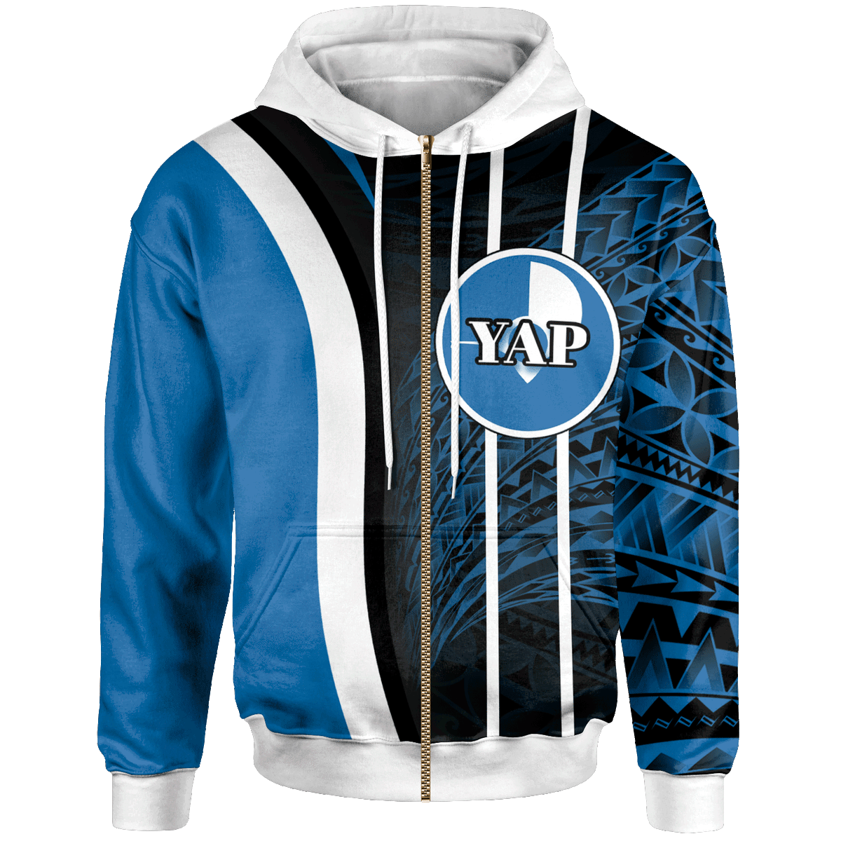 Yap Zip Hoodie Special Unisex Blue - Polynesian Pride