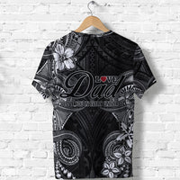 Custom Polynesian Fathers Day T Shirt I Love You In Every Universe Black LT8 - Polynesian Pride