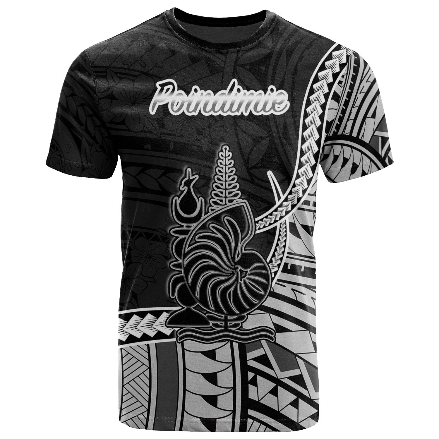 New Caledonia Islands T Shirt Poindimie Seal Of New Caledonia Islands Polynesian Patterns Unisex Black - Polynesian Pride