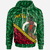 Vanuatu Hoodie Port Vila Polynesian Patterns With Bamboo Unisex Green - Polynesian Pride