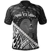 Papua New Guinea Polo Shirt White Polynesian Patterns With Bamboo Unisex White - Polynesian Pride