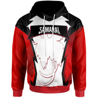 Papua New Guinea Hoodie Samarai PNG Coat ofrms Unisex Red Black - Polynesian Pride