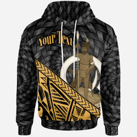 Vanuatu Hoodie Custom Gold Polynesian Patterns With Bamboo Unisex Gold - Polynesian Pride