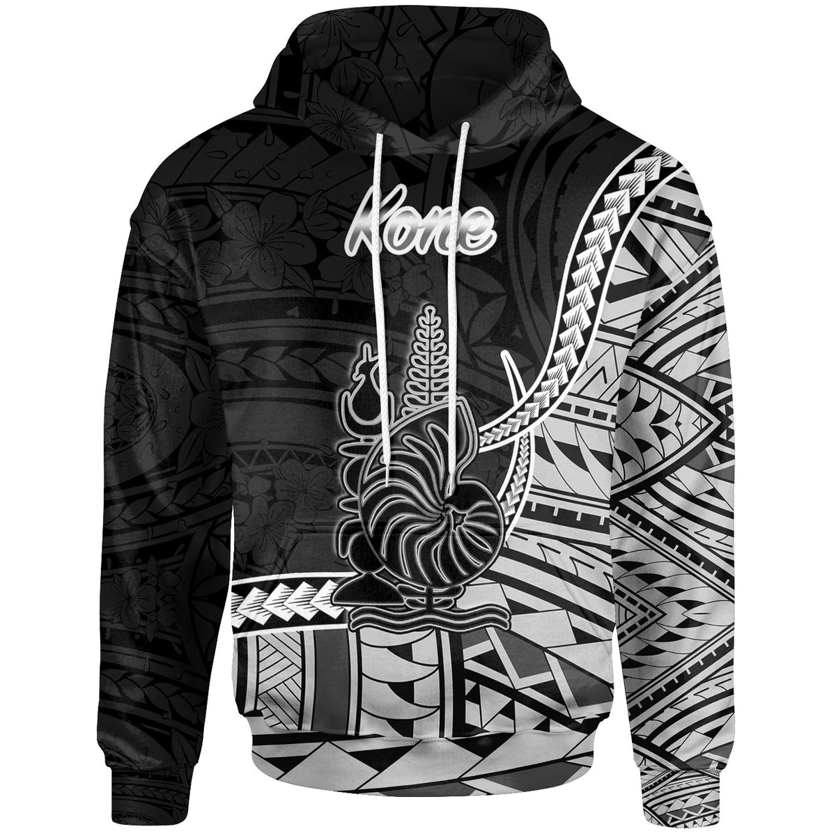 New Caledonia Islands Hoodie Kaala Gomen Seal of New Caledonia Polynesian Patterns - Polynesian Pride