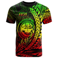 Federated States of Micronesia T Shirt Reggae Wings Style Unisex Black - Polynesian Pride