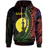 New Caledonia Hoodie Wala Wings Style Flag Color Unisex Black - Polynesian Pride