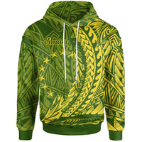 Cook Islands Hoodie Amuri Wings Style Unisex Green - Polynesian Pride