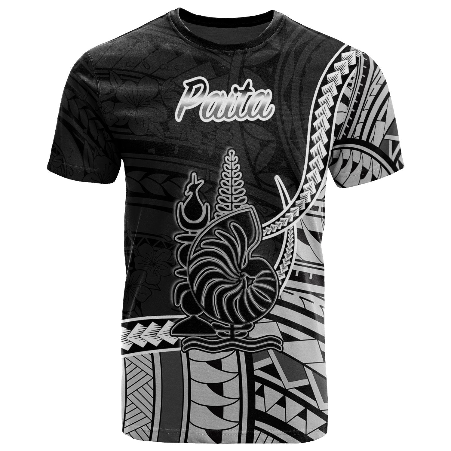 New Caledonia Islands T Shirt Paita Seal Of New Caledonia Islands Polynesian Patterns Unisex Black - Polynesian Pride