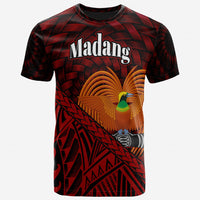 Papua New Guinea T Shirt Madang Polynesian Patterns With Bamboo Unisex Red - Polynesian Pride