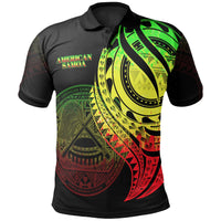 American Samoa Polo Shirt Reggae Color Polynesian Patterns Best American Samoa Ever Unisex Black - Polynesian Pride