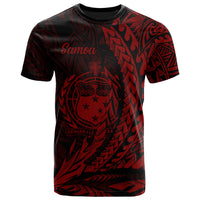Samoa T Shirt Red Wings Style Unisex Black - Polynesian Pride