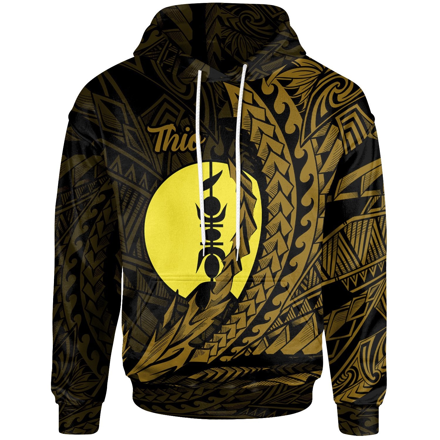 New Caledonia Hoodie Thio Wings Style Unisex Black - Polynesian Pride