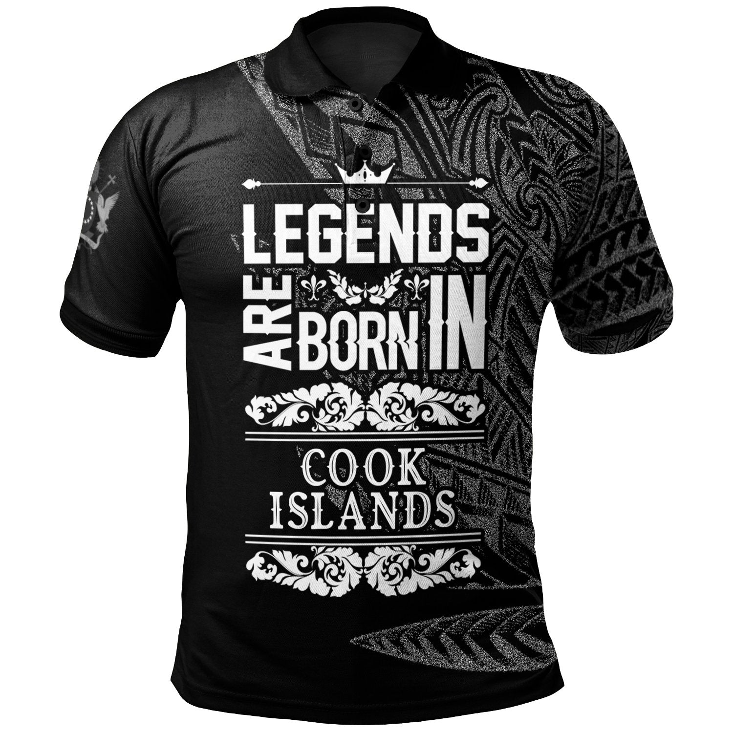Cook Island Polo Shirt Legends Are Born In White Color Unisex White - Polynesian Pride