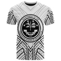 Federated States of Micronesia T Shirt FSM Seal Tribal Patterns Unisex Black - Polynesian Pride