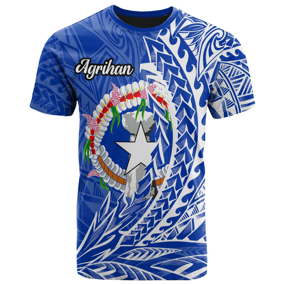 Northern Mariana Islands T Shirt Agrihan Wings Style Unisex Blue - Polynesian Pride