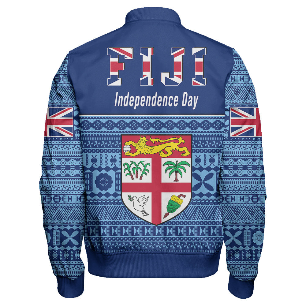 Fiji Independence Day Sleeve Zip Bomber Jacket LT10 - Polynesian Pride