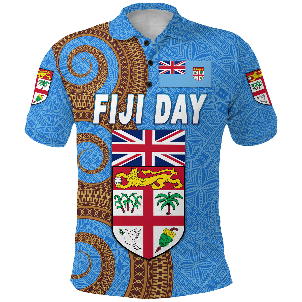 Fiji Day Polo Shirt Independence Anniversary Simple Style LT8 - Polynesian Pride