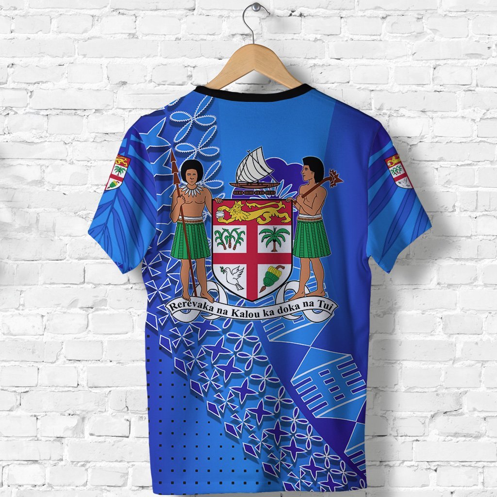 Fiji Drua T Shirt Tapa - Polynesian Pride