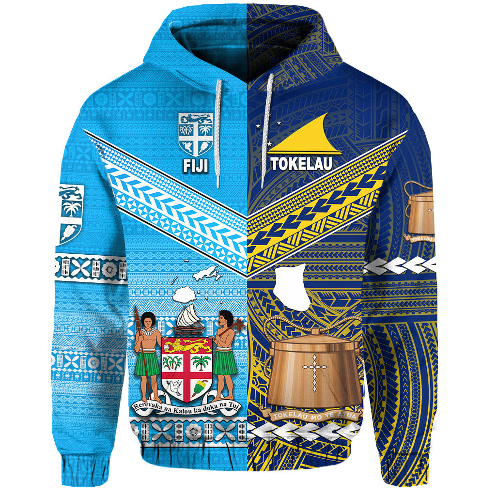 Custom Fiji Tokelau Hoodie Together, Custom Text and Number LT8 - Polynesian Pride