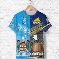 Fiji and Tokelau T Shirt Together LT8 - Polynesian Pride