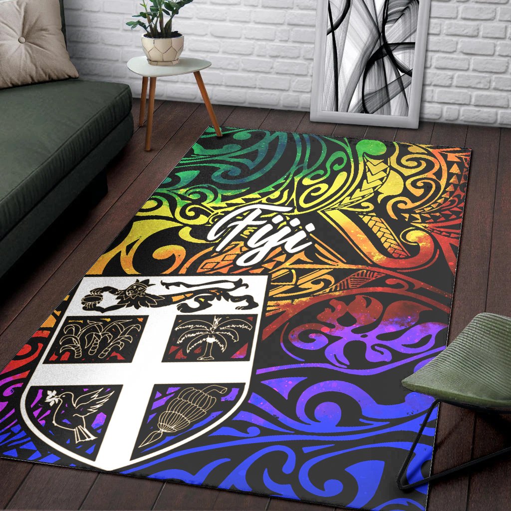 Fiji Area Rug - Rainbow Polynesian Pattern - Polynesian Pride