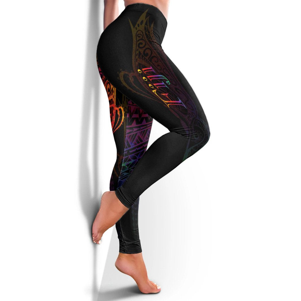 Fiji Leggings - Butterfly Polynesian Style - Polynesian Pride