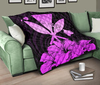 Hawaiian Kanaka Premium Quilt Hibiscus Polynesian Love Pink - Polynesian Pride