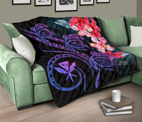 Hawaii Turtle Polynesian Tropical Premium Quilt - Cora Style Pink - Polynesian Pride