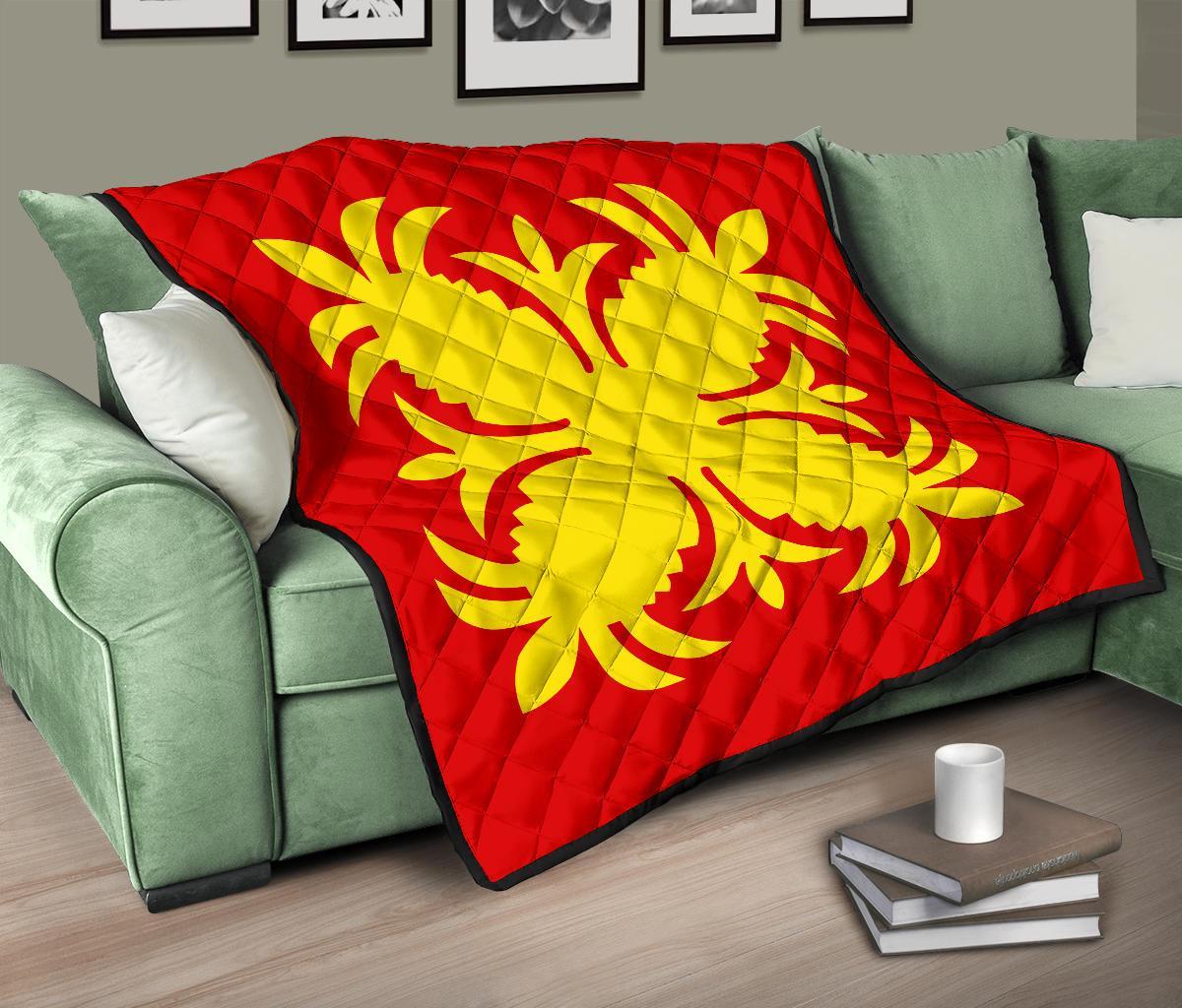 Hawaiian Premium Quilt Royal Pattern - Royal - A2 Style - Polynesian Pride