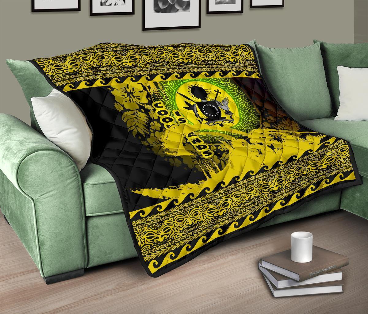 Cook Island Quilt Wave Yellow Design - Polynesian Pride