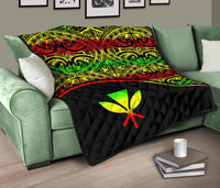 Hawaii Polynesian Premium Quilt - Reggae Kanaka Maoli Curve Version - Polynesian Pride