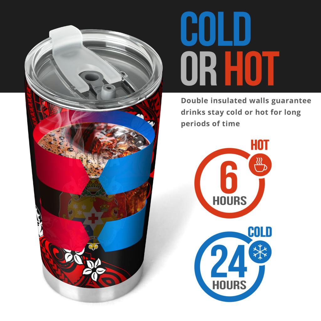 Mate Ma'a Tonga Rugby Tumbler Polynesian Unique Vibes - Red - Polynesian Pride