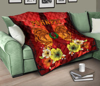 Pohnpei Premium Quilt - Tribal Tuna Fish - Polynesian Pride