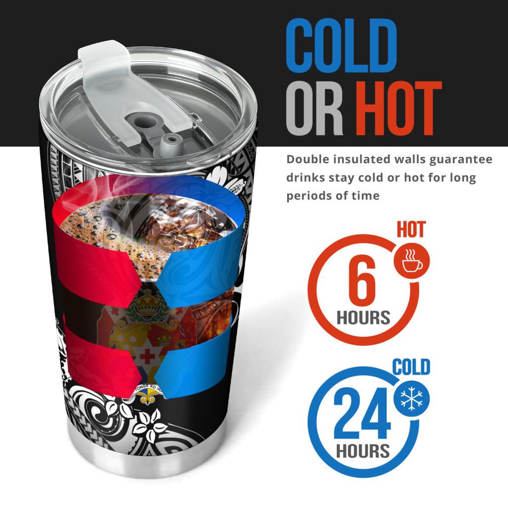 Mate Ma'a Tonga Rugby Tumbler Polynesian Unique Vibes - Black - Polynesian Pride